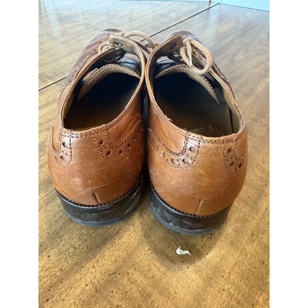 Cole Haan Mens Size 10.5 Brown Dress Shoes Wing Tip Good Year Oxford  Leather‎